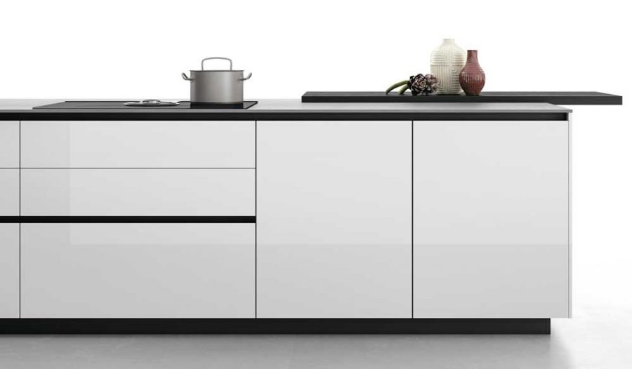 COCINA DE VIDRIO Y GRES CON ISLA - Imagen 3