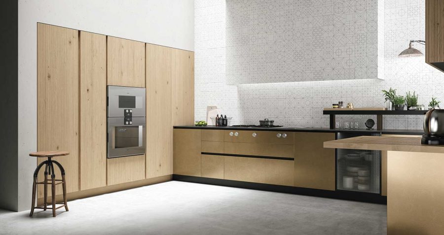 COCINA EN U CON EFECTO LATÓN - Imagen 2