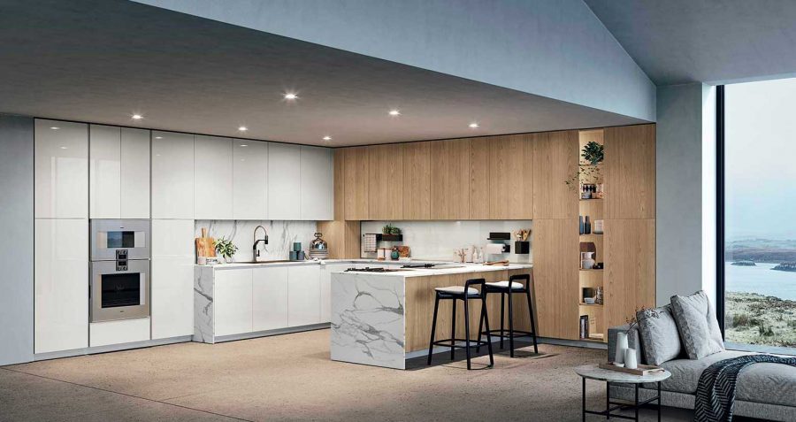 COCINA EN “U” ROBLE Y BLANCA - Imagen 4