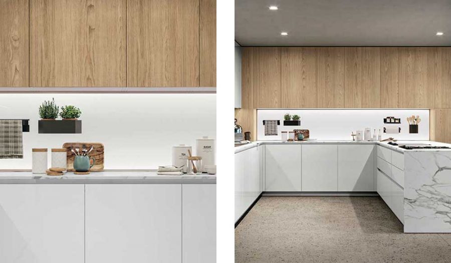 COCINA EN “U” ROBLE Y BLANCA - Imagen 2