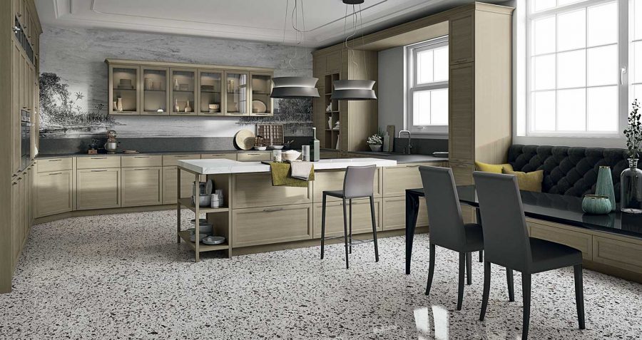 CLASSIC U-SHAPED KITCHEN IN OAK AND CORIAN® - Image 2