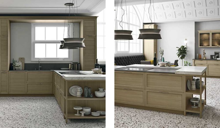CLASSIC U-SHAPED KITCHEN IN OAK AND CORIAN® - Image 3