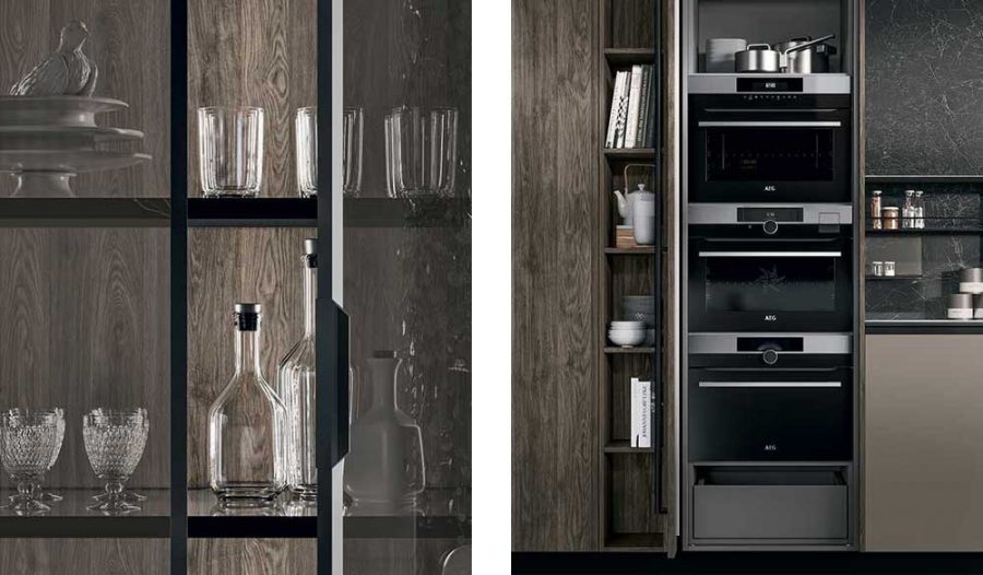 COCINA CON ISLA Y ENCIMERA GRES NEGRO Y MADERA - Imagen 2