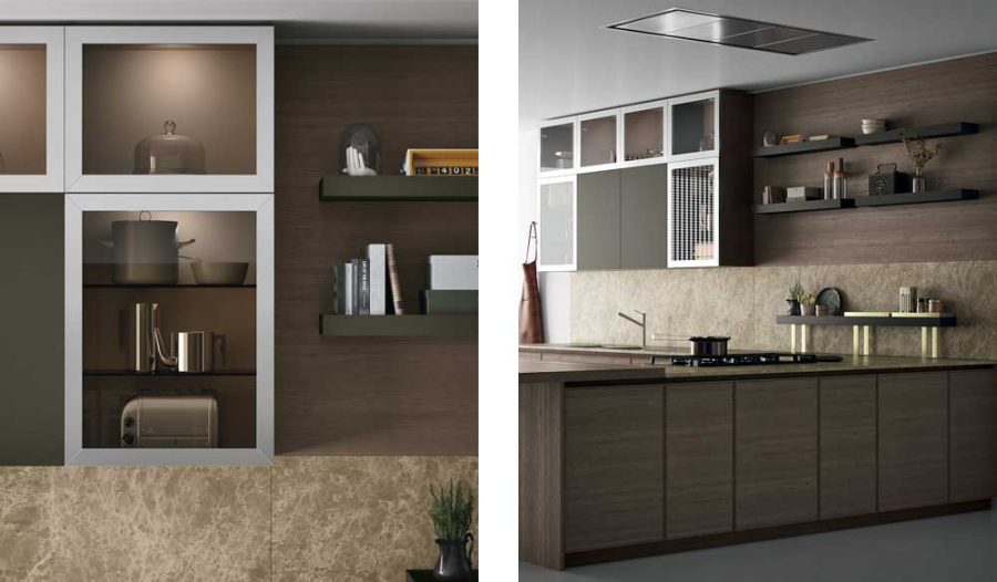COCINA CON PENÍNSULA EN ROBLE Y MÁRMOL - Imagen 2